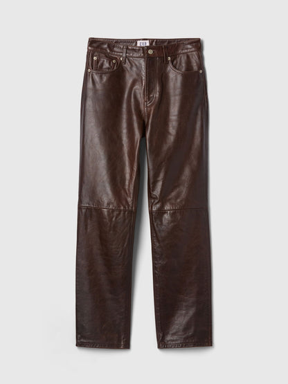 Kahverengi Gap × Cult Gaia Deri Pantolon