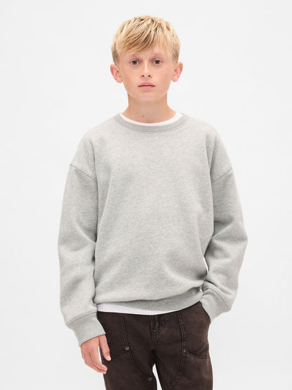 Gri Vintagesoft Relaxed Bisiklet Yaka Sweatshirt