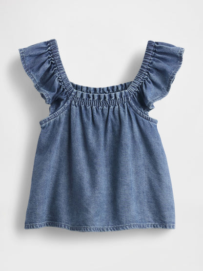 Mavi Denim Fırfırlı Bluz