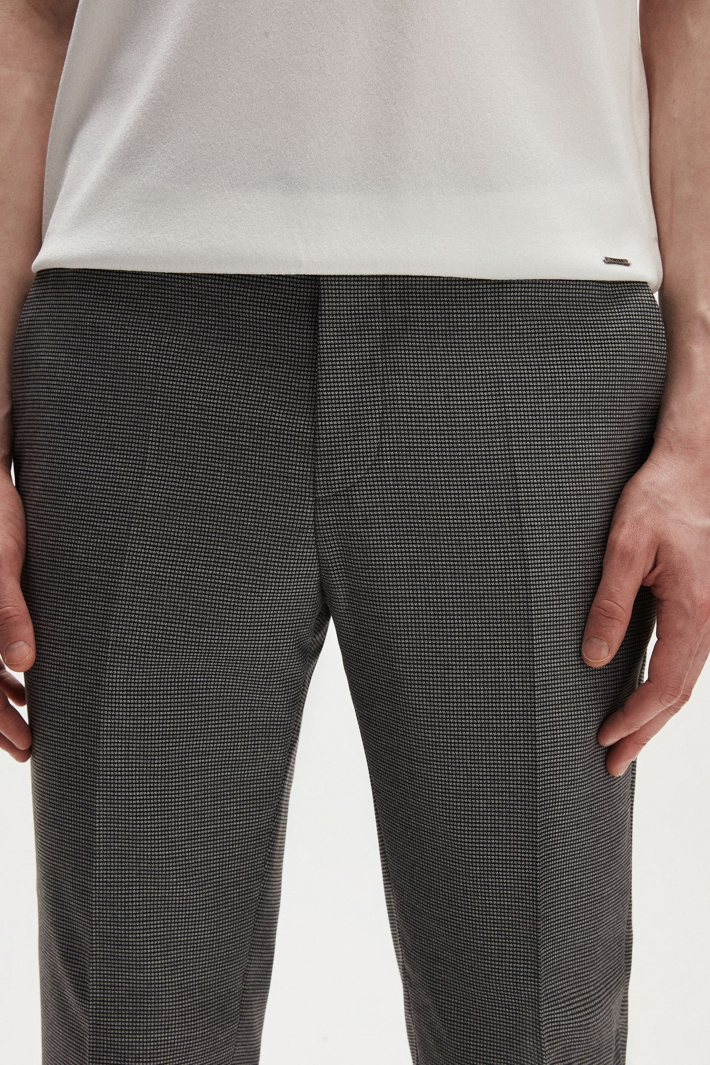 Tween Slim Fit Antrasit Mikro Desen Kumaş Pantolon