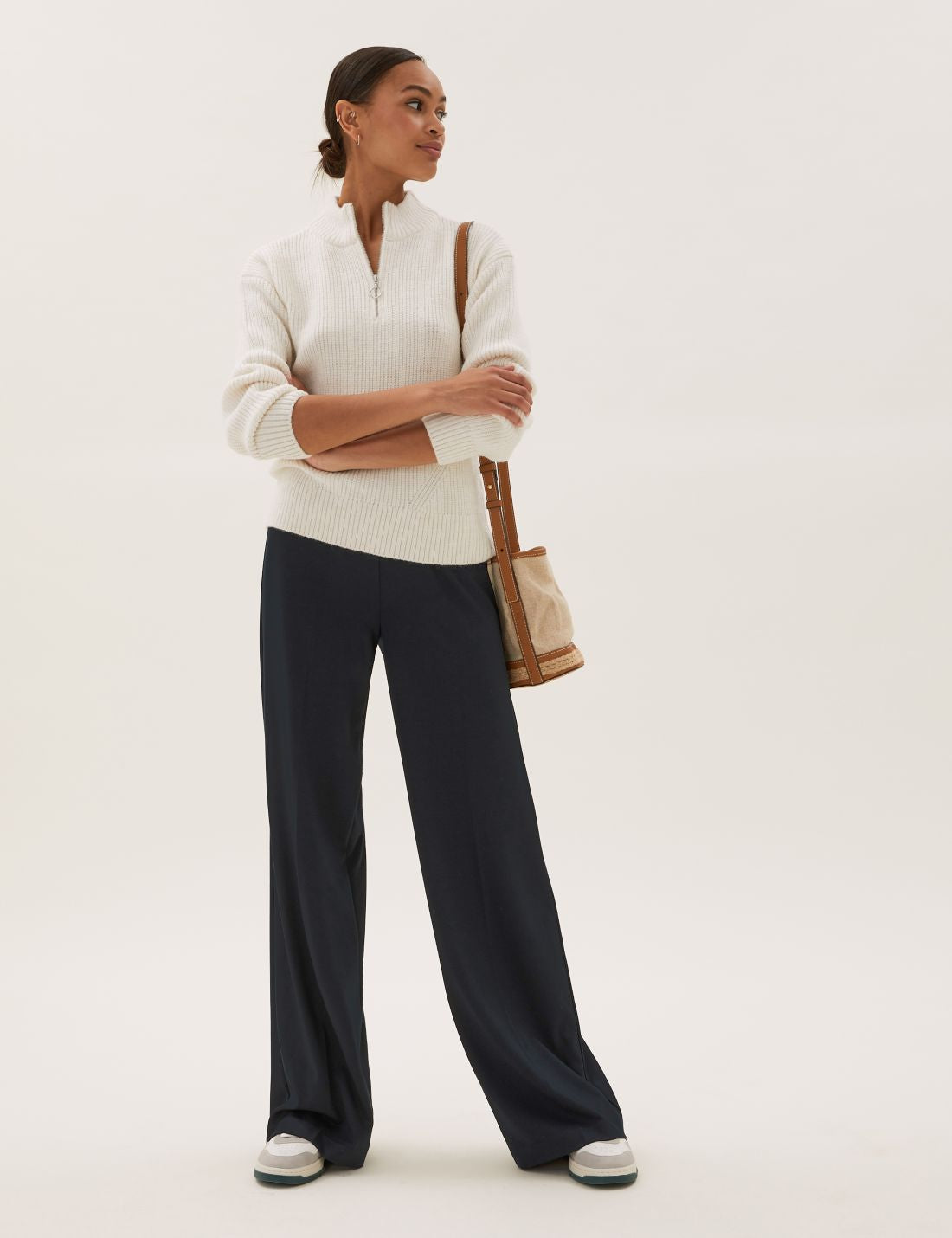 Wide Leg Örme Pantolon