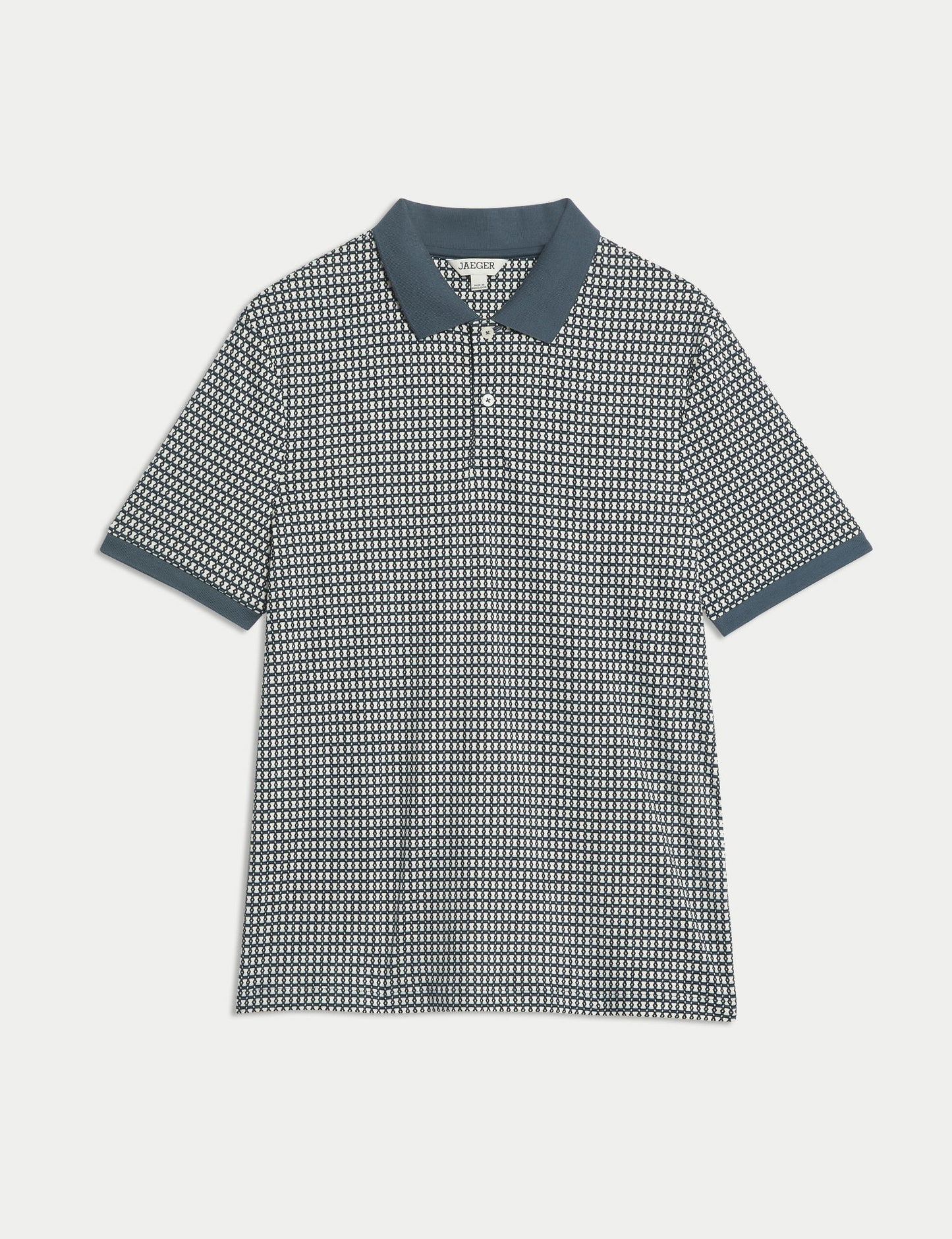 Saf Pamukludesenli Polo T-shirt