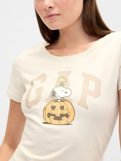 Bej Peanuts Gap Logo T-shirt