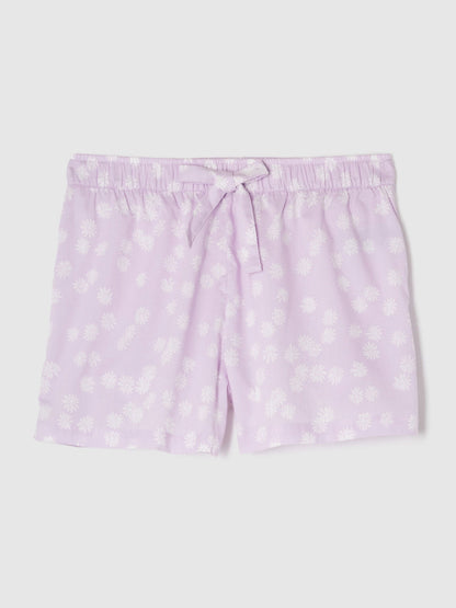 Lila Poplin Pijama Altı