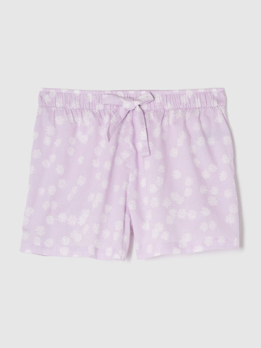 Lila Poplin Pijama Altı