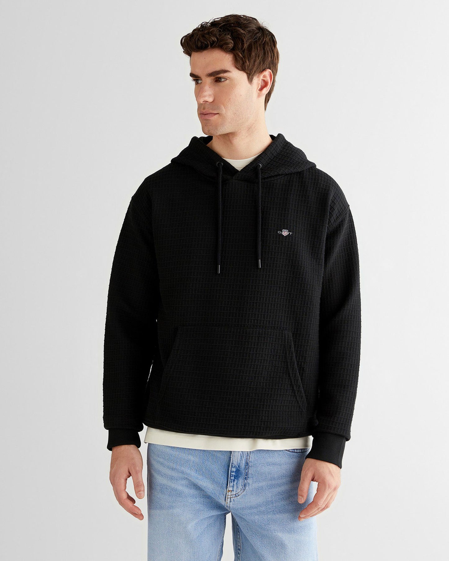 Gant Erkek Siyah Regular Fit Kapüşonlu Sweatshirt
