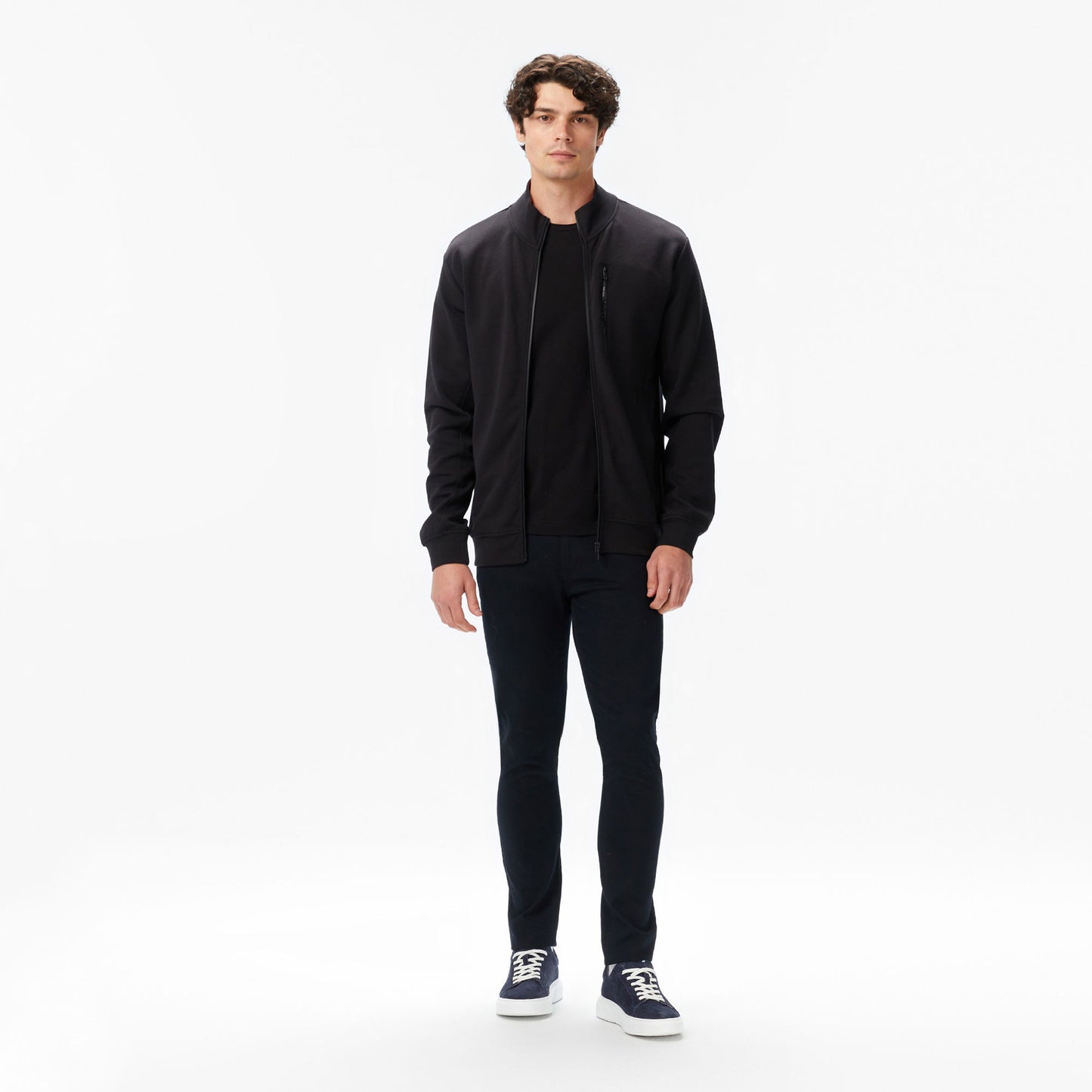 Nautica Erkek Siyah Classic Fit Fermuarlı Sweatshirt