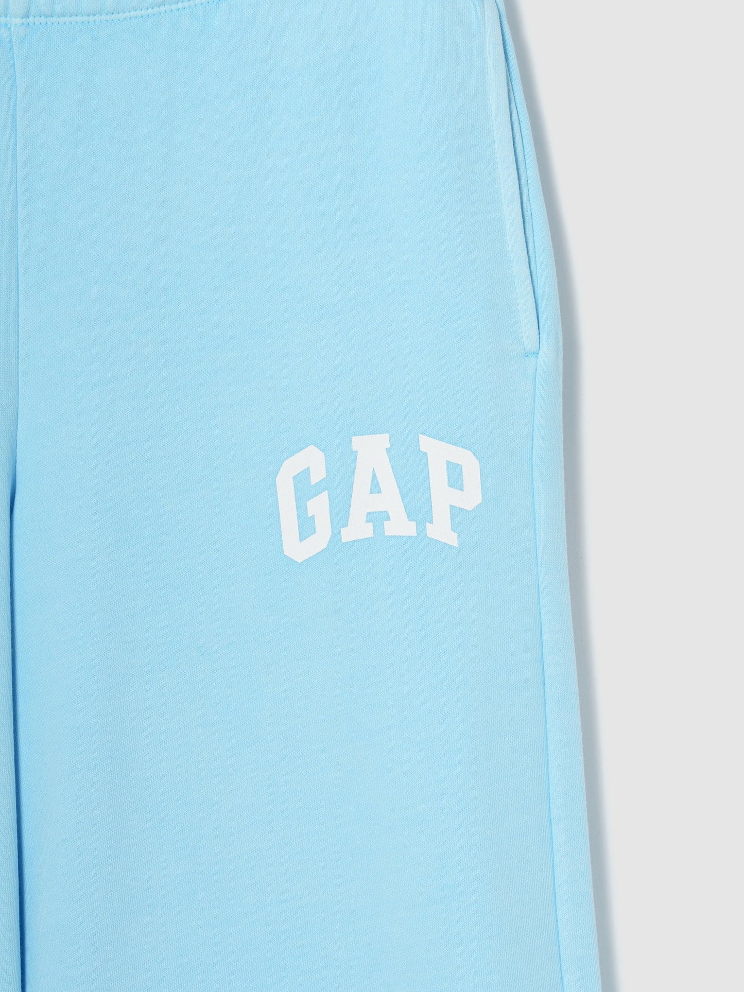 Açık Mavi Gap Logo Fransız Havlu Kumaş Wide-leg Jogger Eşofman Altı
