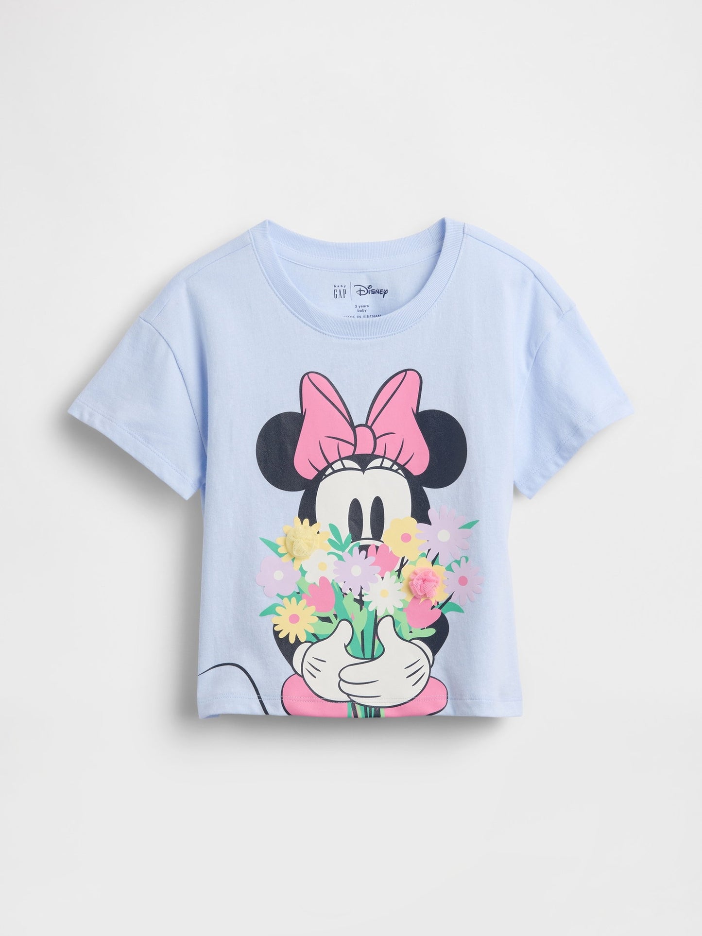 Açık Mavi Grafik Baskılı T-shirt