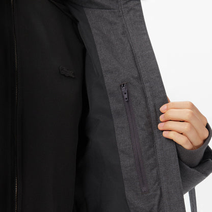 Lacoste Kadın Dik Yaka Koyu Gri Mont