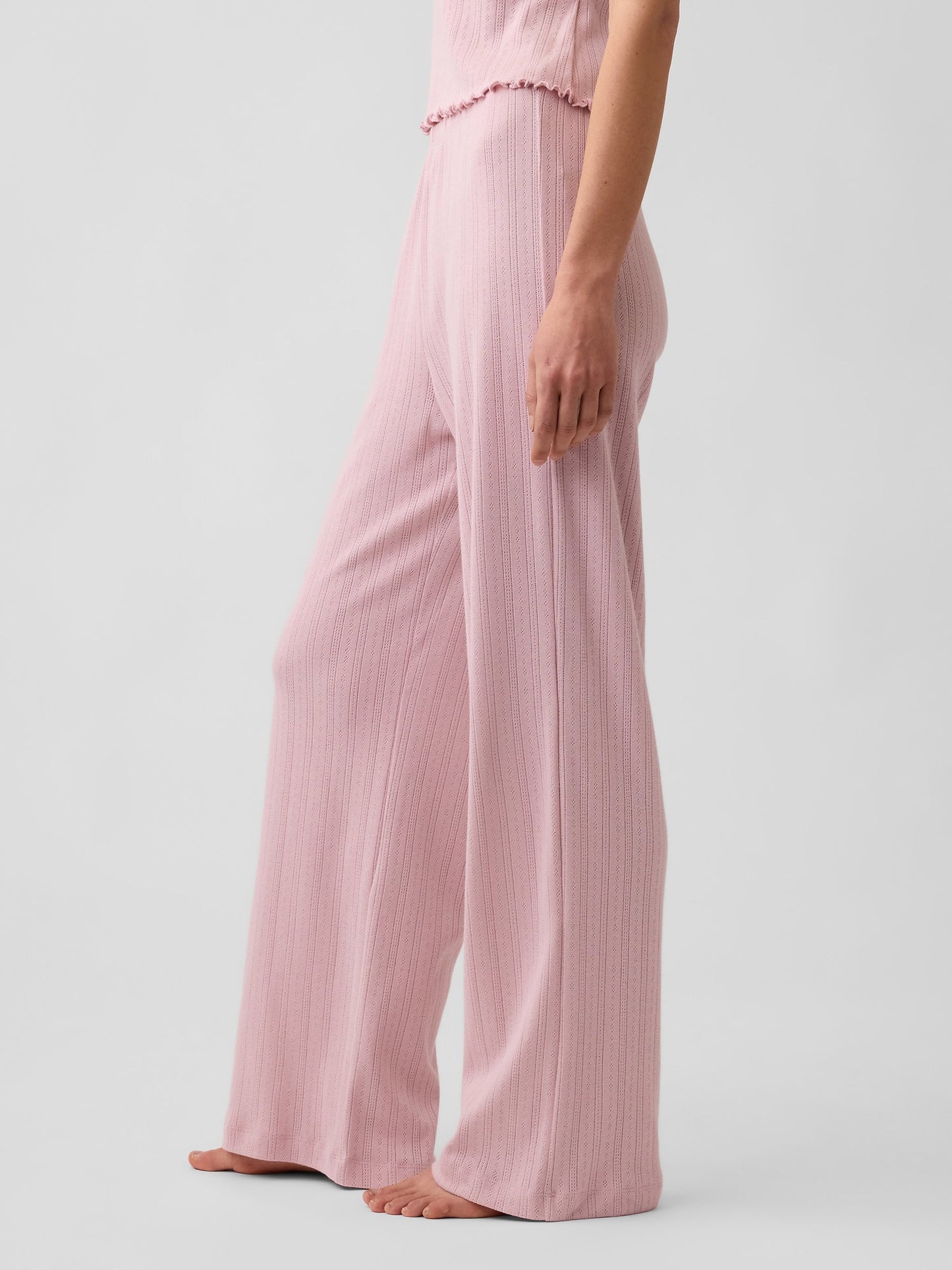 Açık Pembe Pointelle Pijama Altı
