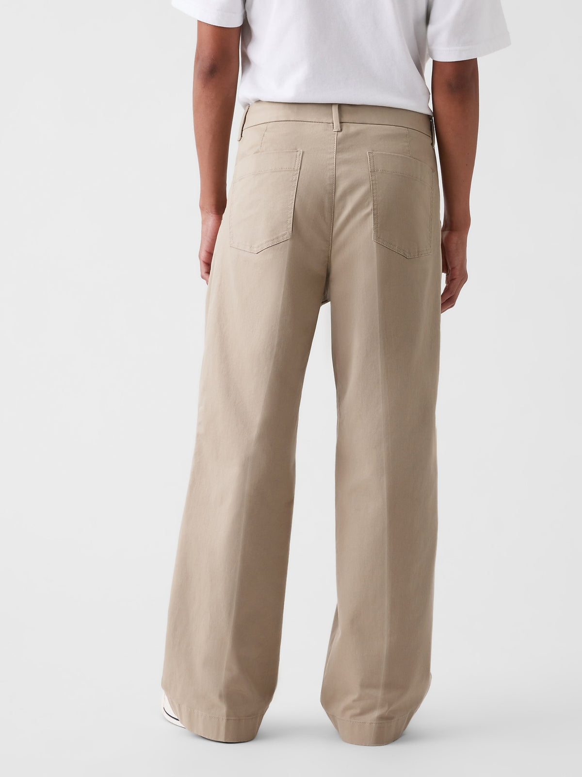 Bej Gap × Malbon Pileli Baggy Khaki Pantolon