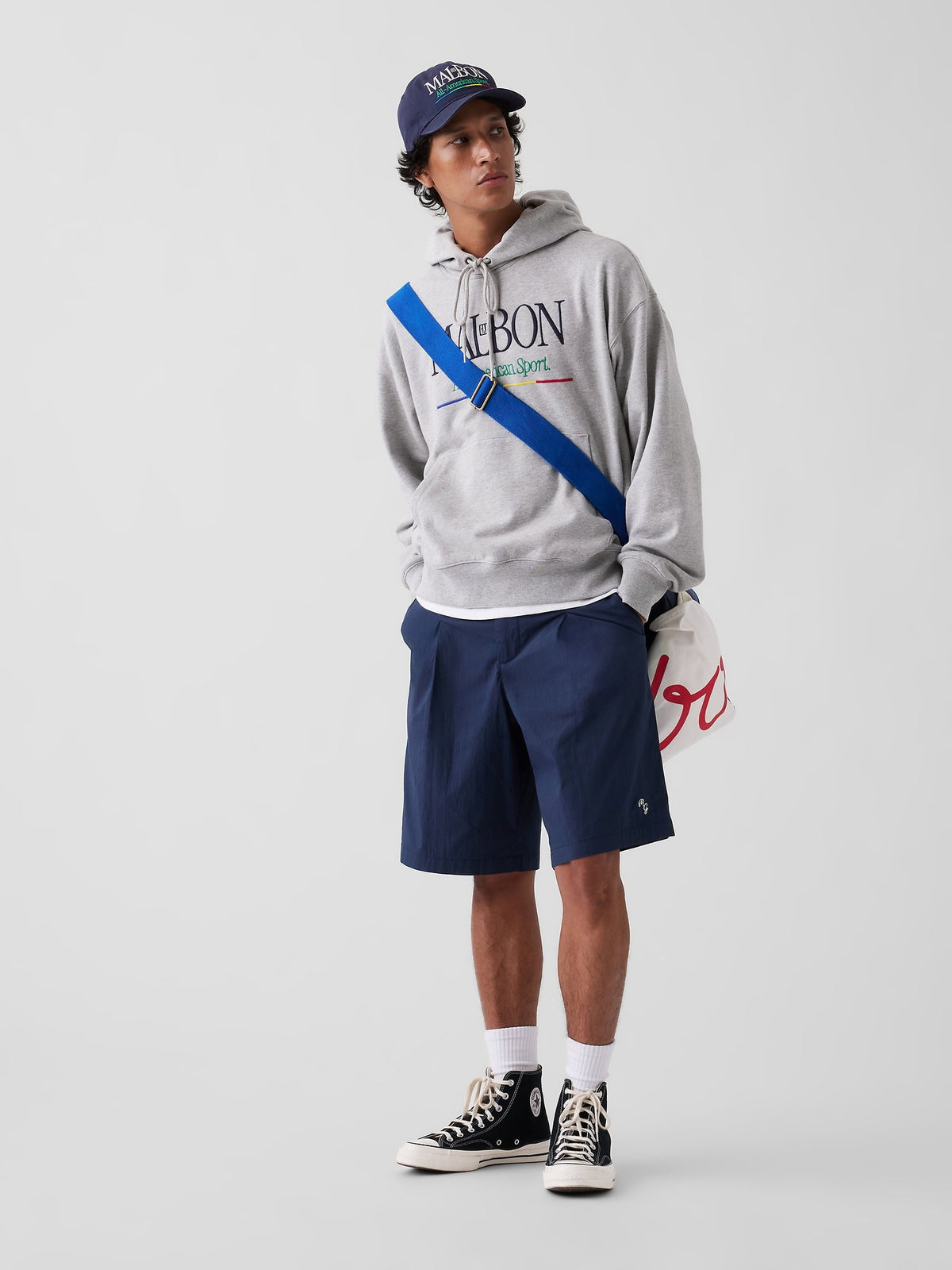Açık Gri Gap × Malbon Heavyweight Logo Sweatshirt