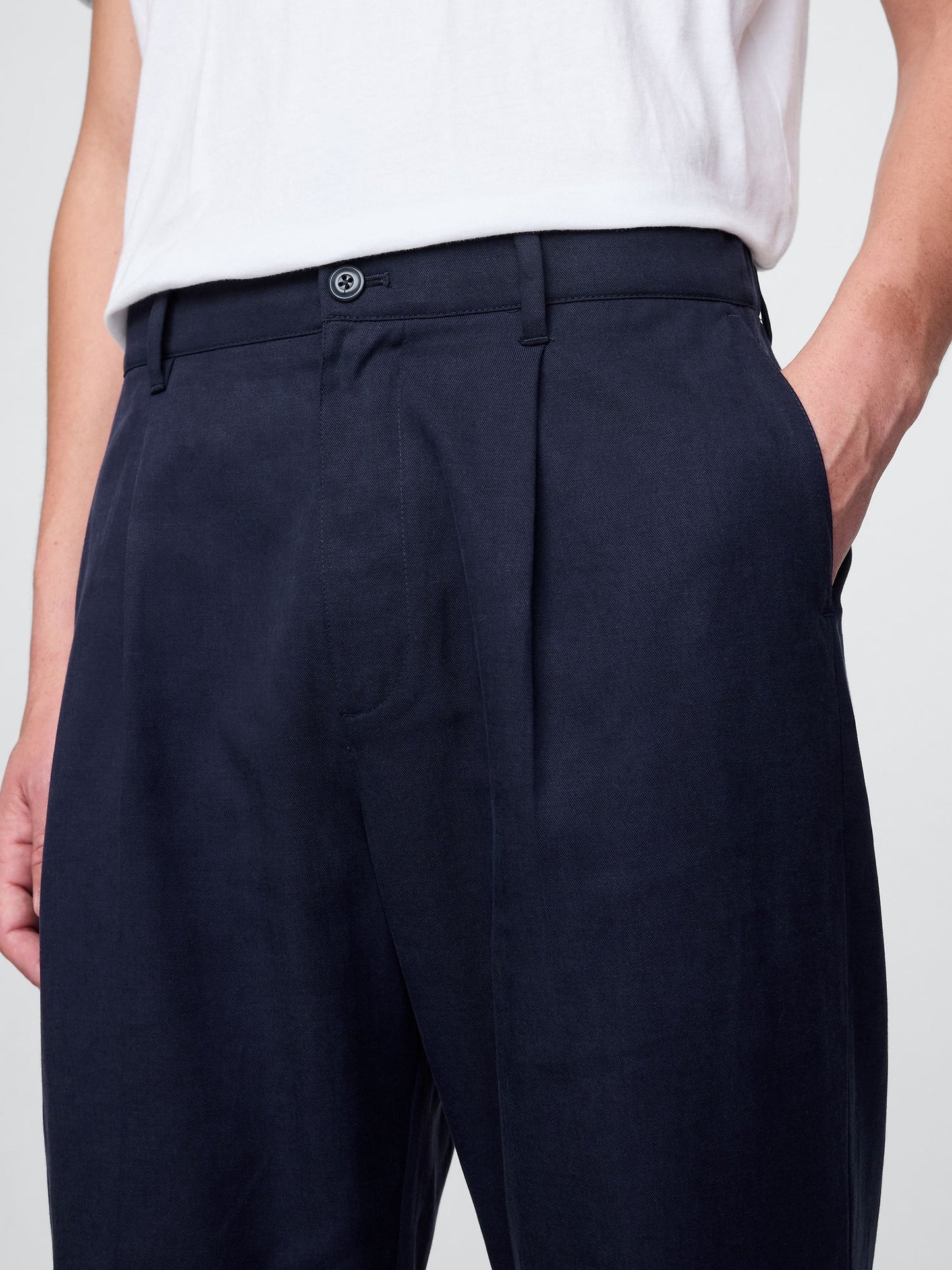 Lacivert Ultrasoft Pileli Pantolon