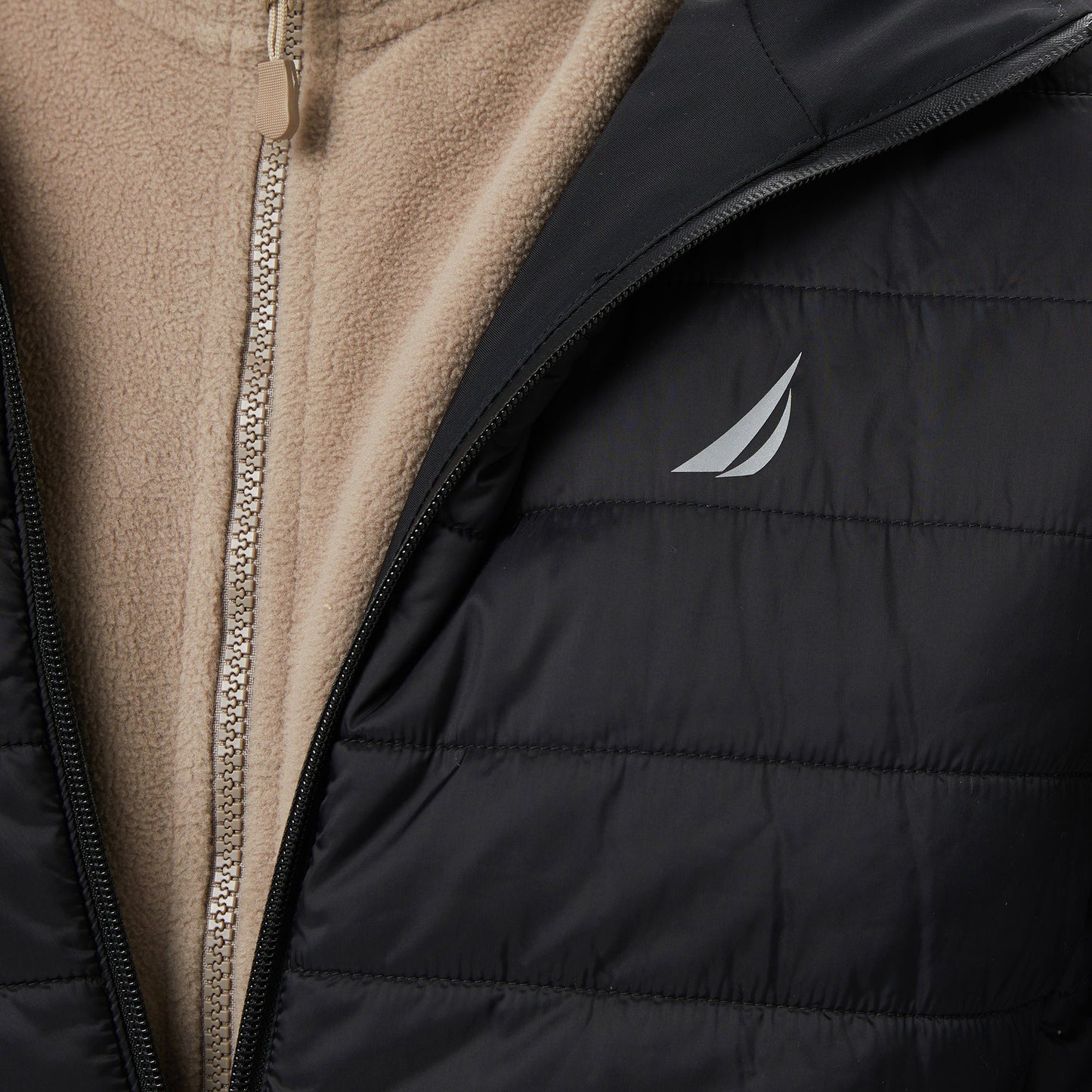 Nautica Erkek Siyah Regular Fit Çift Taraflı Mont