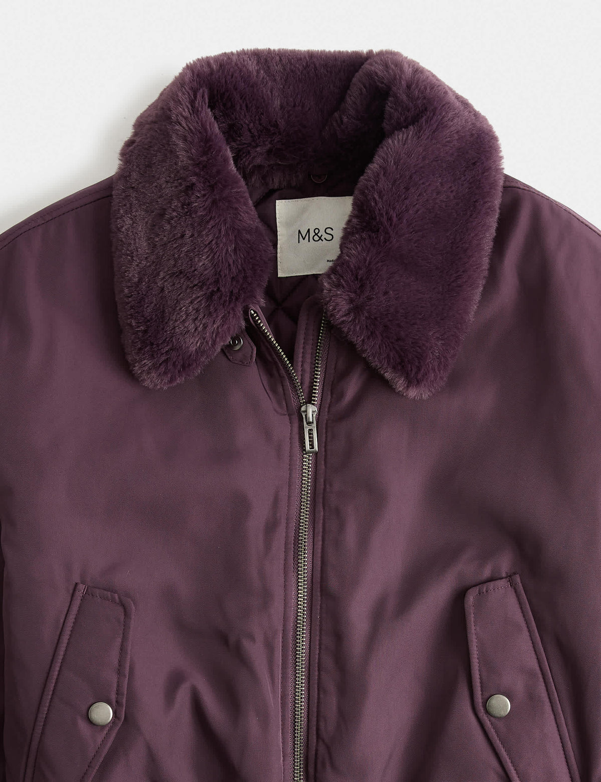 Suni Kürk Yakalı Bomber Mont – 6-16 Yaş
