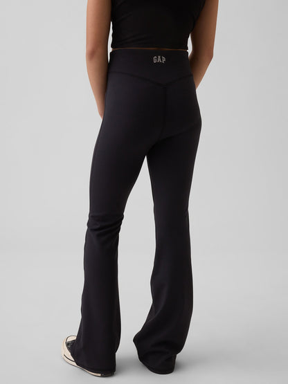 Siyah Performans Flare Leggings Tayt