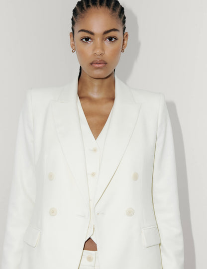 Yün Karışımlı Iki Düğmeli Blazer Ceket