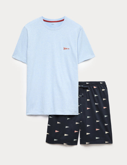 Desenli Pamuklu Pijama Takımı