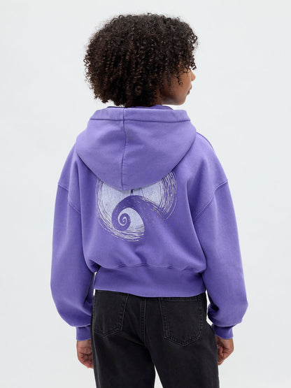 Mor Gap × Disney Tim Burton’s The Nightmare Before Christmas Vintagesoft Crop Sweatshirt