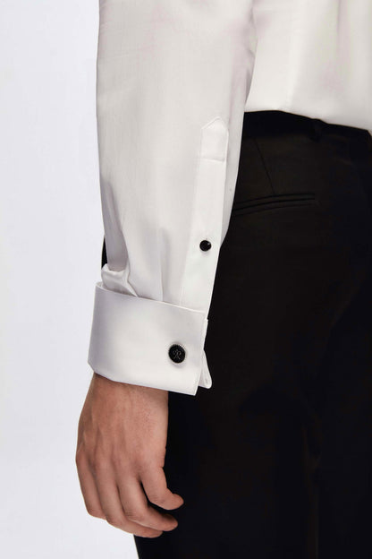 Damat Slim Fit Beyaz Jakar Desenli %100 Pamuk Nano Care Smokin Gömlek