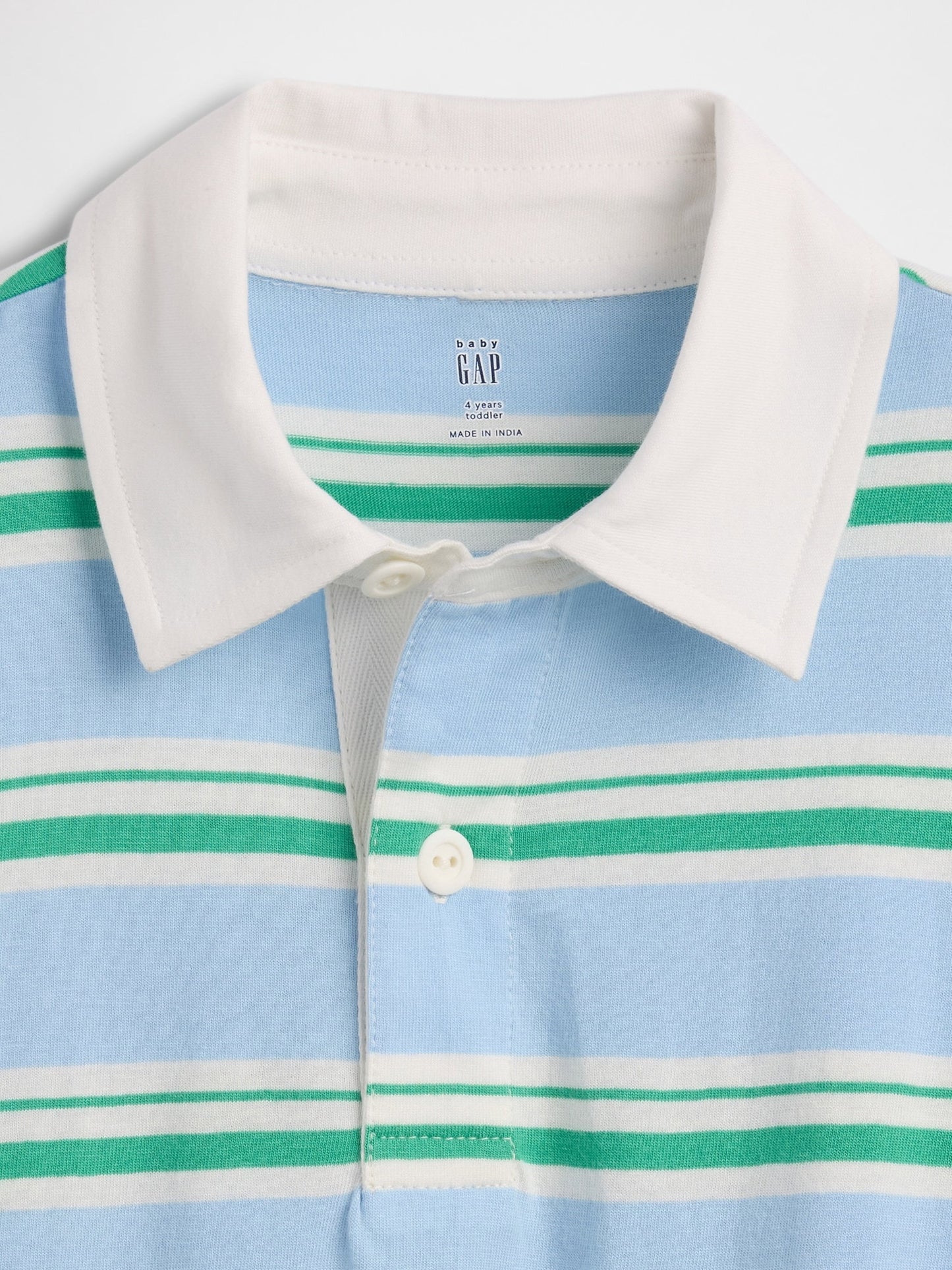 Açık Mavi Çizgili Rugby Polo T-shirt