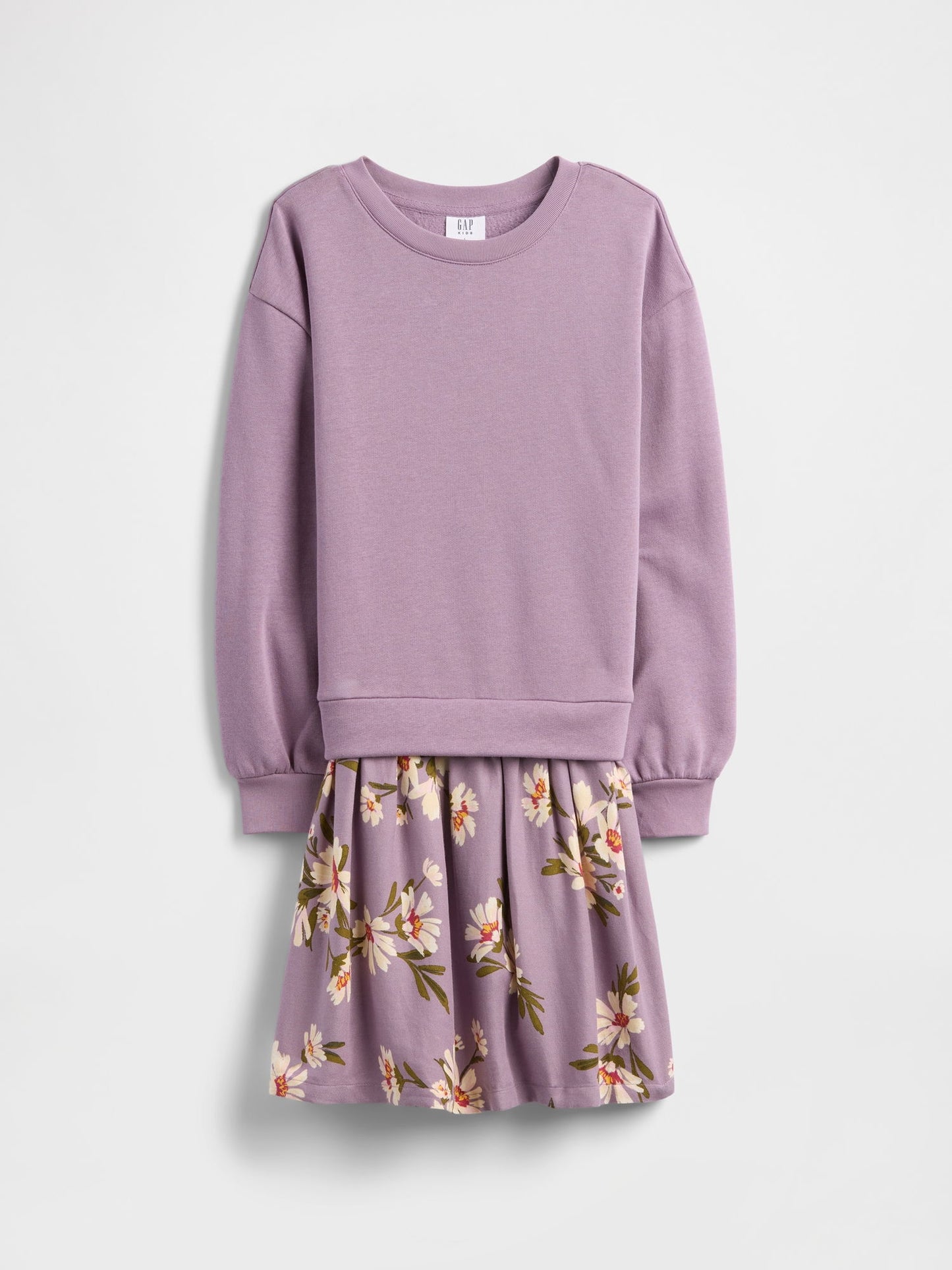Mor Oversized Sweatshirt Elbise