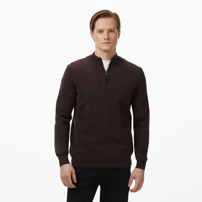 Nautica Erkek Kahverengi Classic Fit Kazak