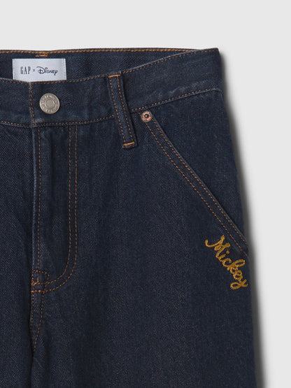 Lacivert Gap × Disney Baggy Jean Pantolon