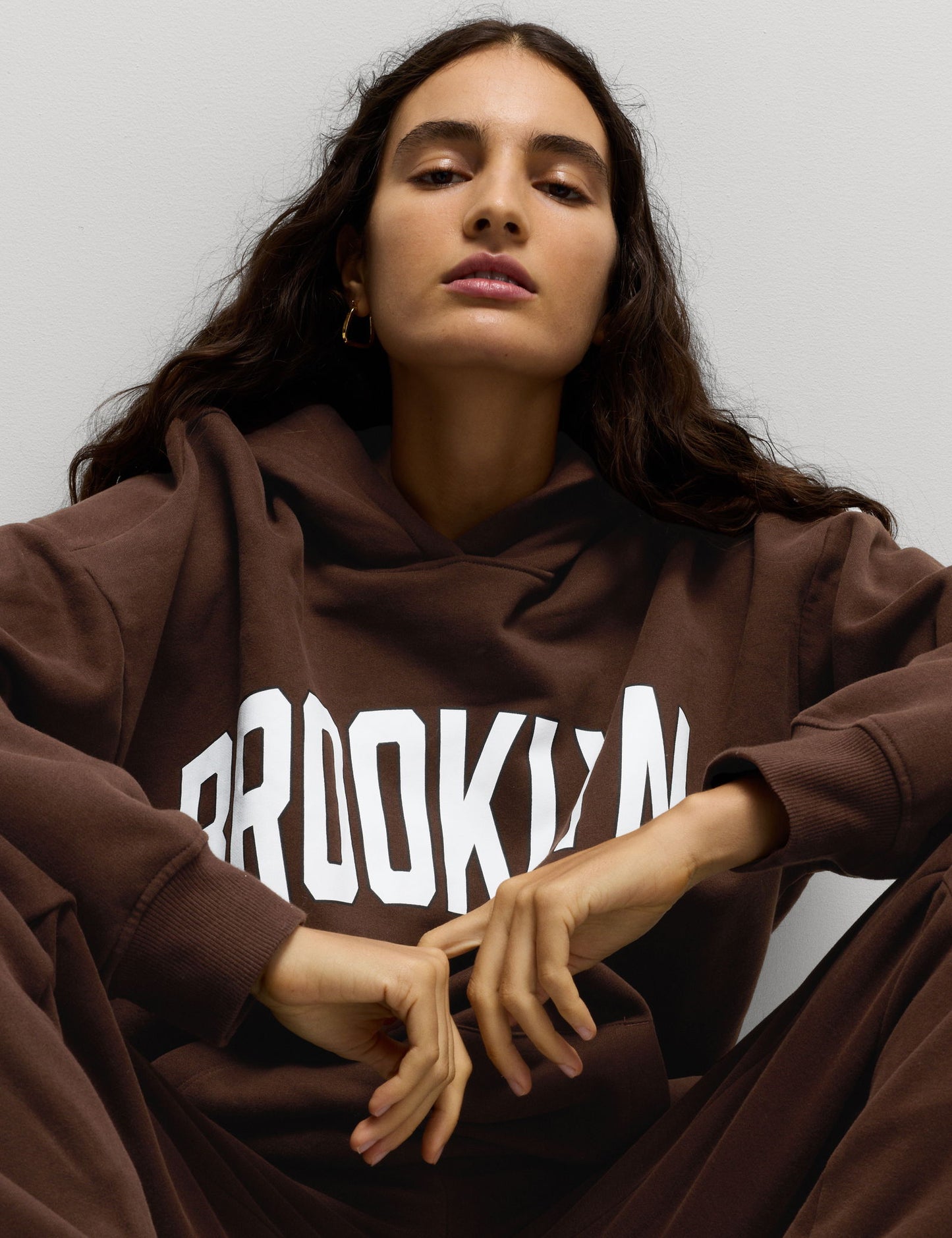 Pamuk Karışımlı Kapüşonlu Sweatshirt