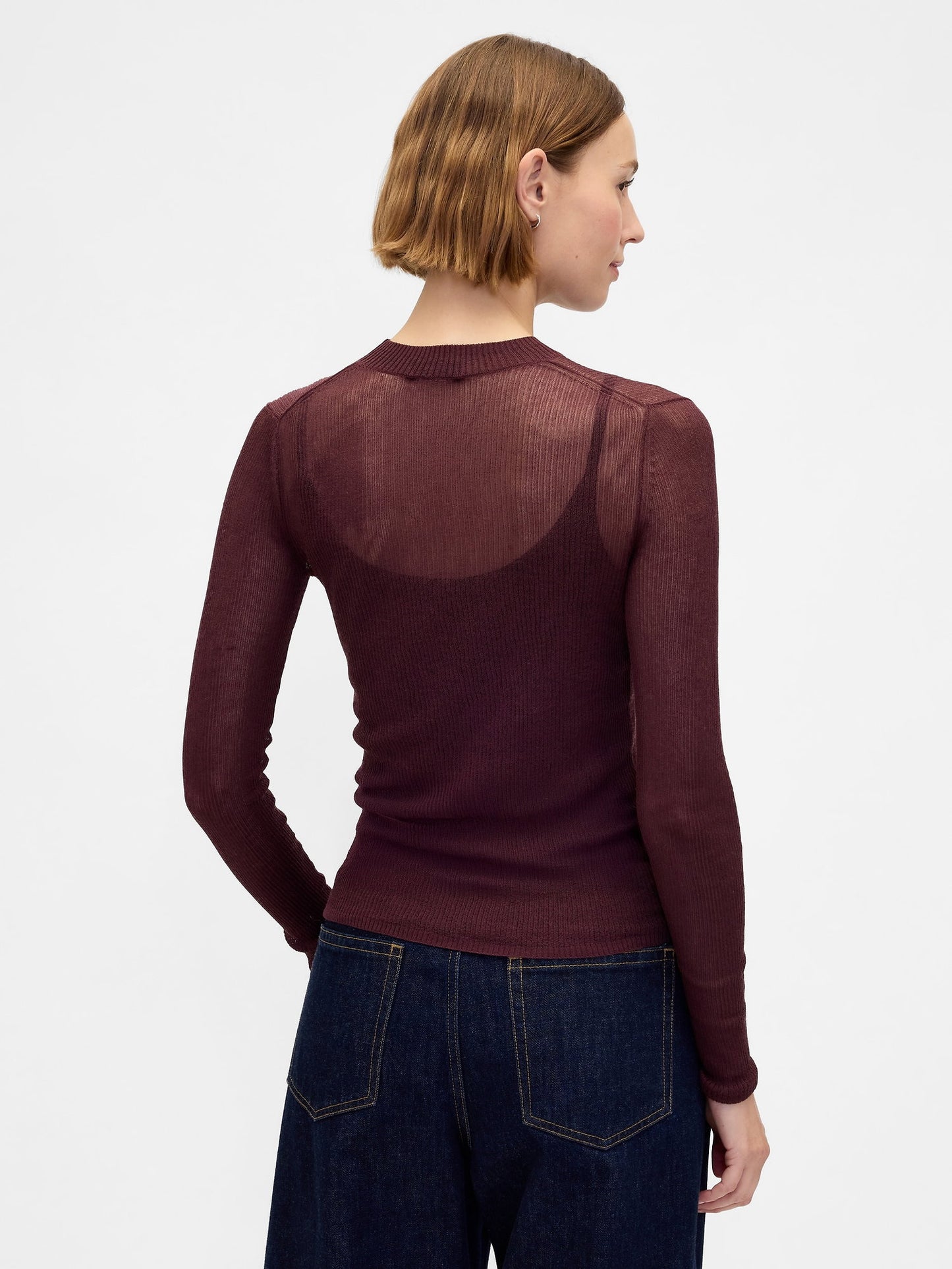 Bordo High-neck Sheer Kazak