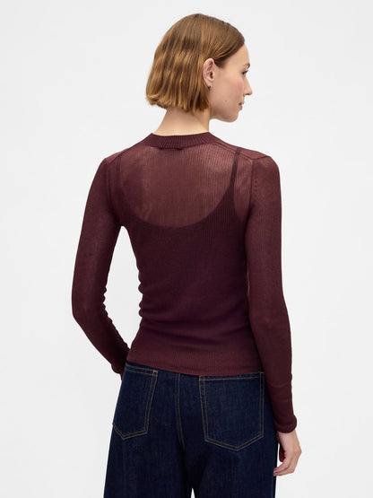 Bordo High-neck Sheer Kazak