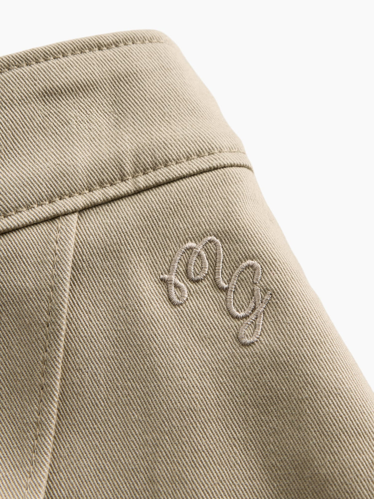 Bej Gap × Malbon Twill Handkerchief Maxi Etek