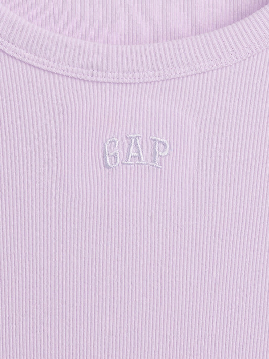 Lila Gap Logo Fitilli T-shirt Elbise