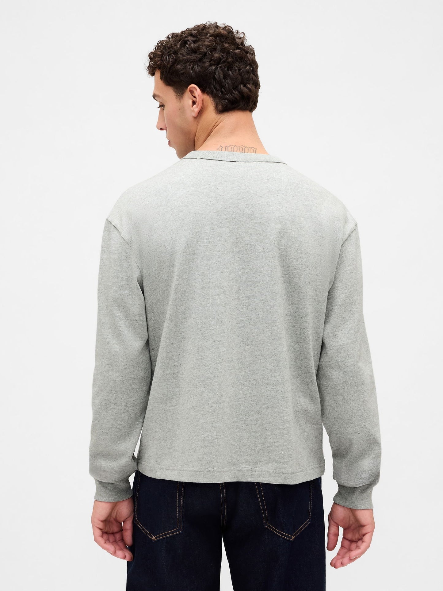 Açık Gri Gap Logo T-shirt