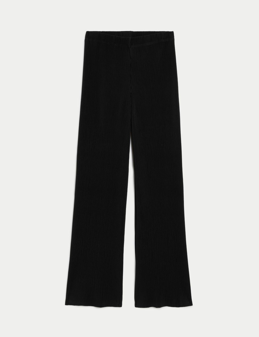 Pile Detaylı Wide Leg Pantolon