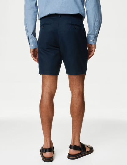 Regular Fit Keten Şort