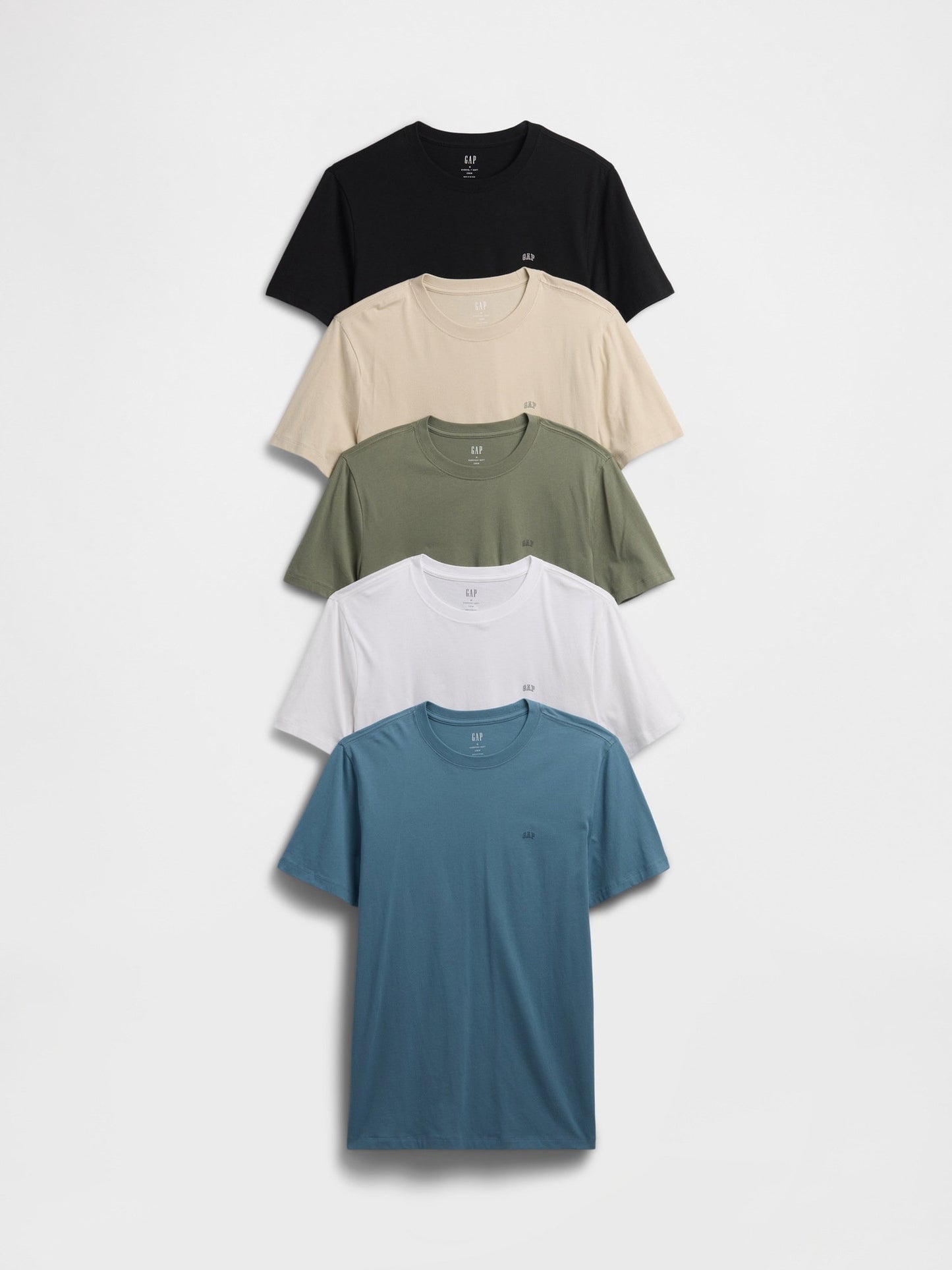 Çok Renkli Everyday Soft Gap Logo T-shirt (5’li)