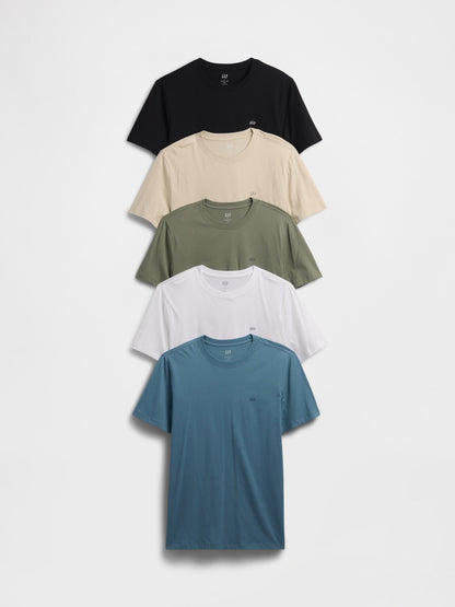 Çok Renkli Everyday Soft Gap Logo T-shirt (5’li)