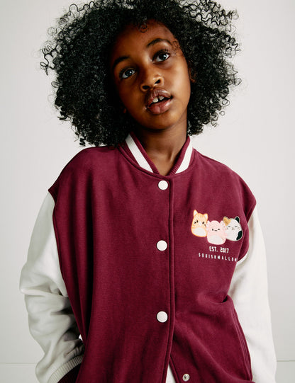 Saf Pamuk squishmallows Bomber Ceket (5-12 yaş)
