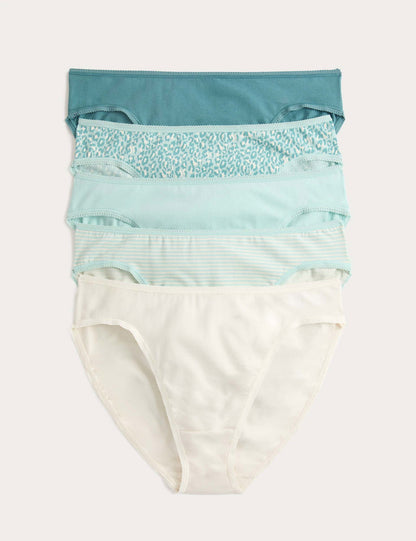 5'li Cotton Lycra:registered: High Leg Külot Seti