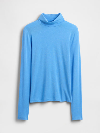 Açık Mavi Featherweight Turtleneck T-shirt