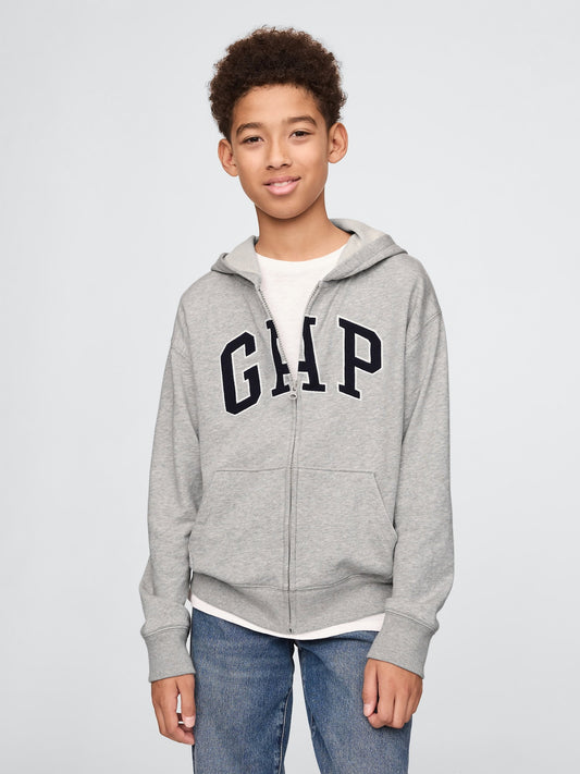 Lacivert Gap Logo Relaxed Fermuarlı Sweatshirt