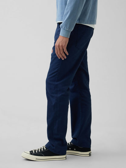 Açık Gri Keten Karışımlı Relaxed Straight Pantolon