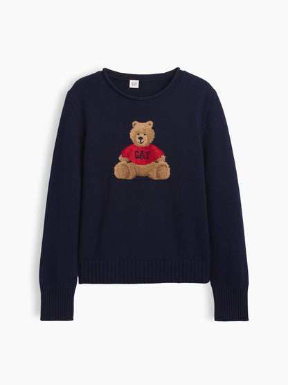 Lacivert Rollneck Intarsia Kazak