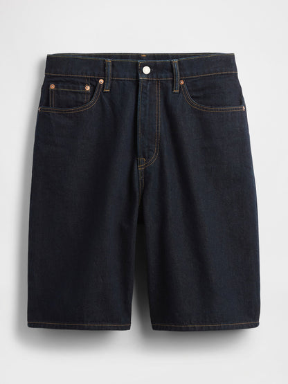 Siyah 10.5 Baggy Denim Şort