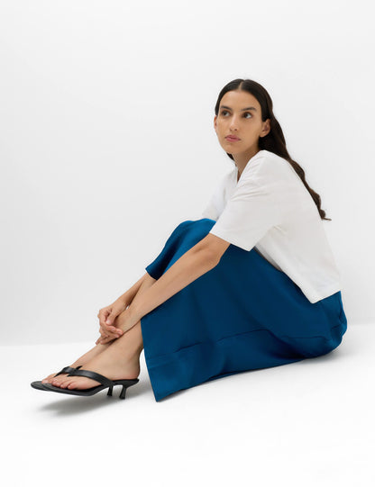 Saten Midi Slip Etek