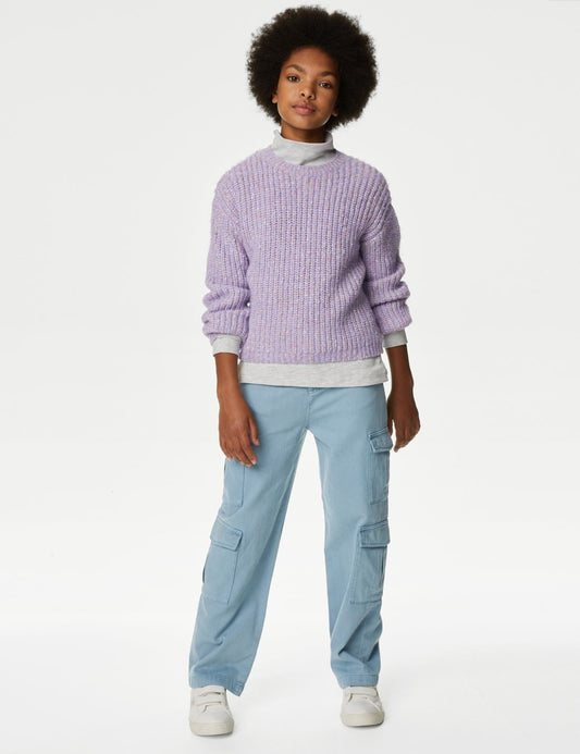 Straight Denim Kargo Jean (6-16 Yaş)