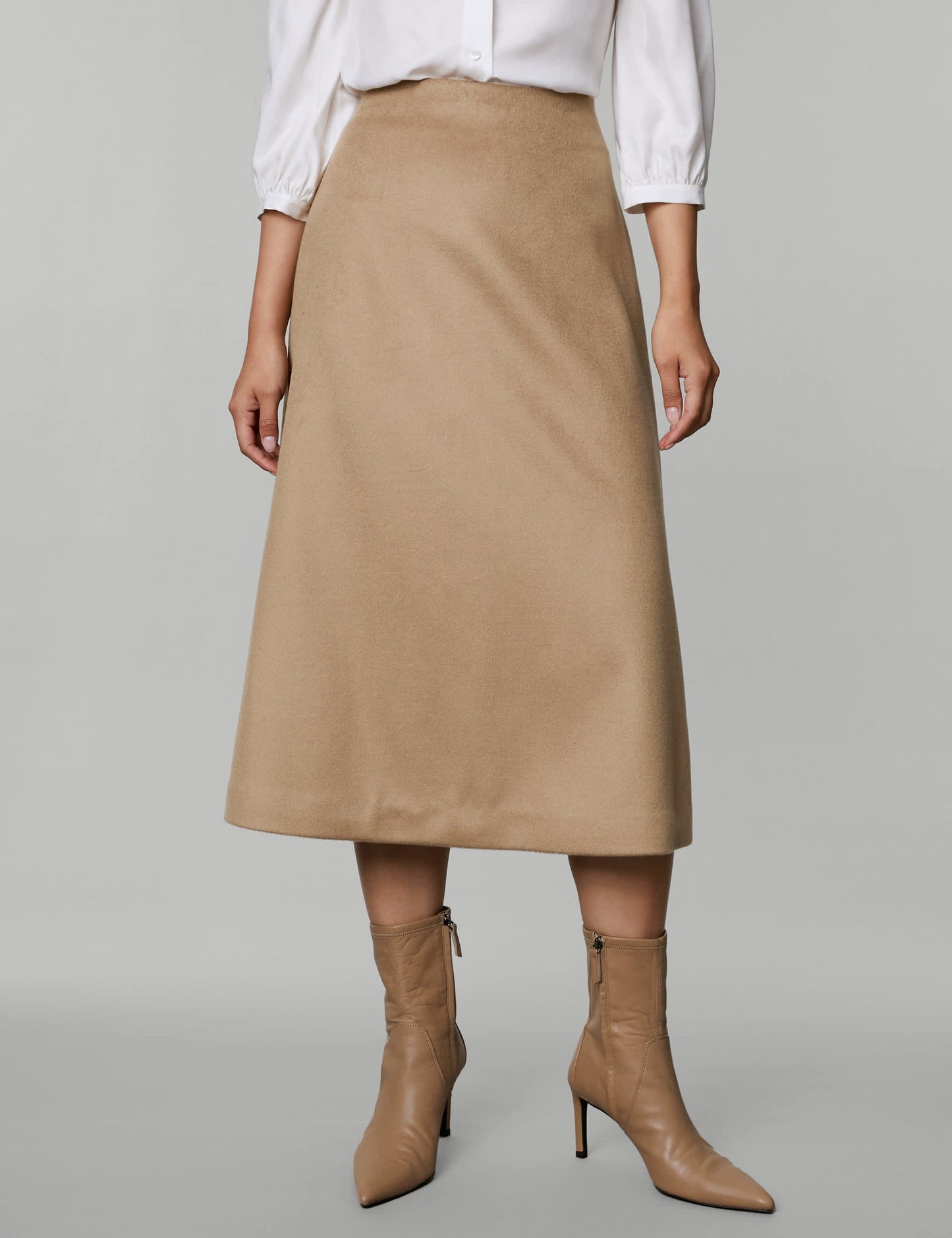 Regular Fit Midi Yün Etek