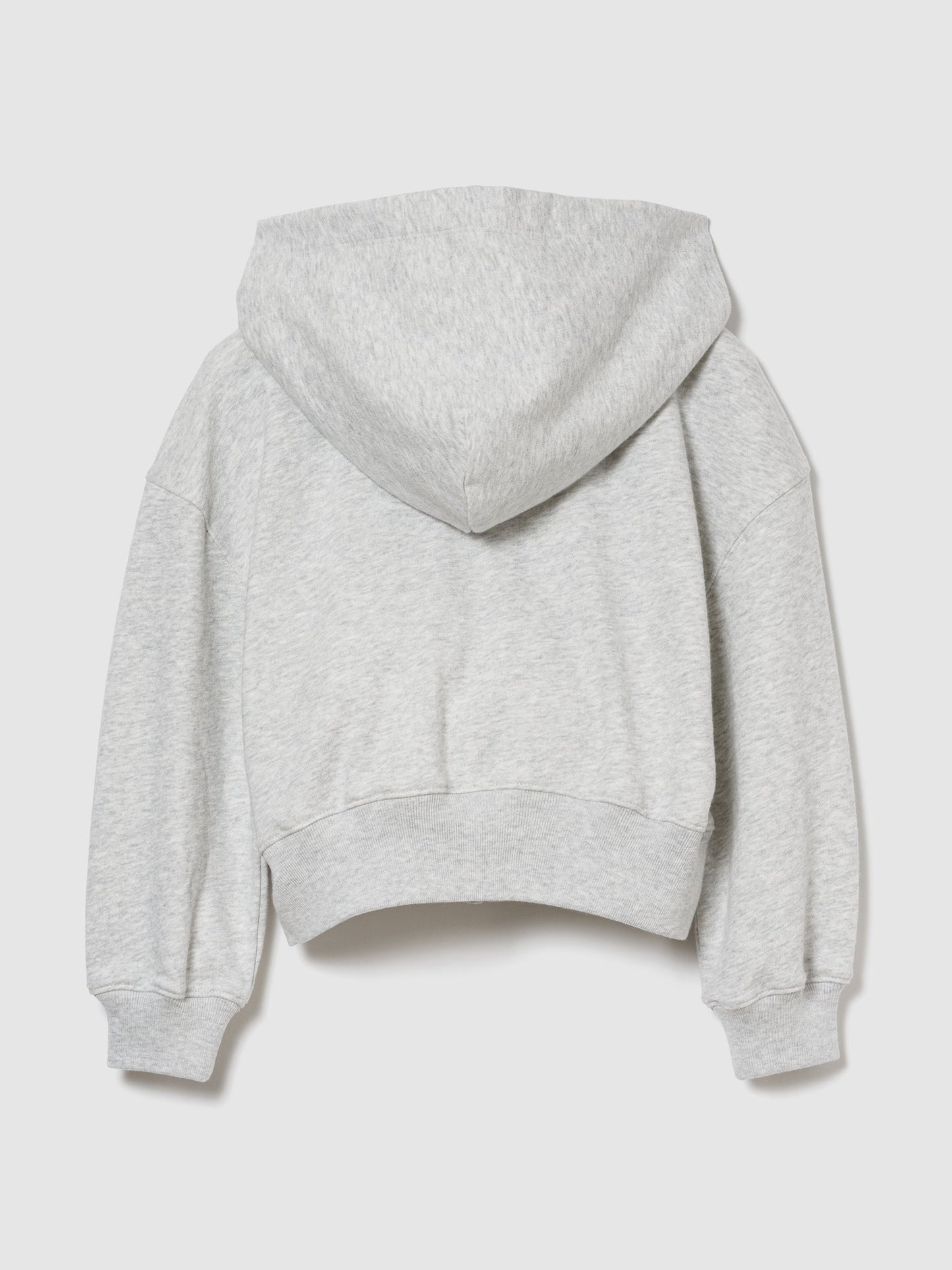 Gri Vintagesoft Terry Oversized Crop Logo Fermuarlı Sweatshirt